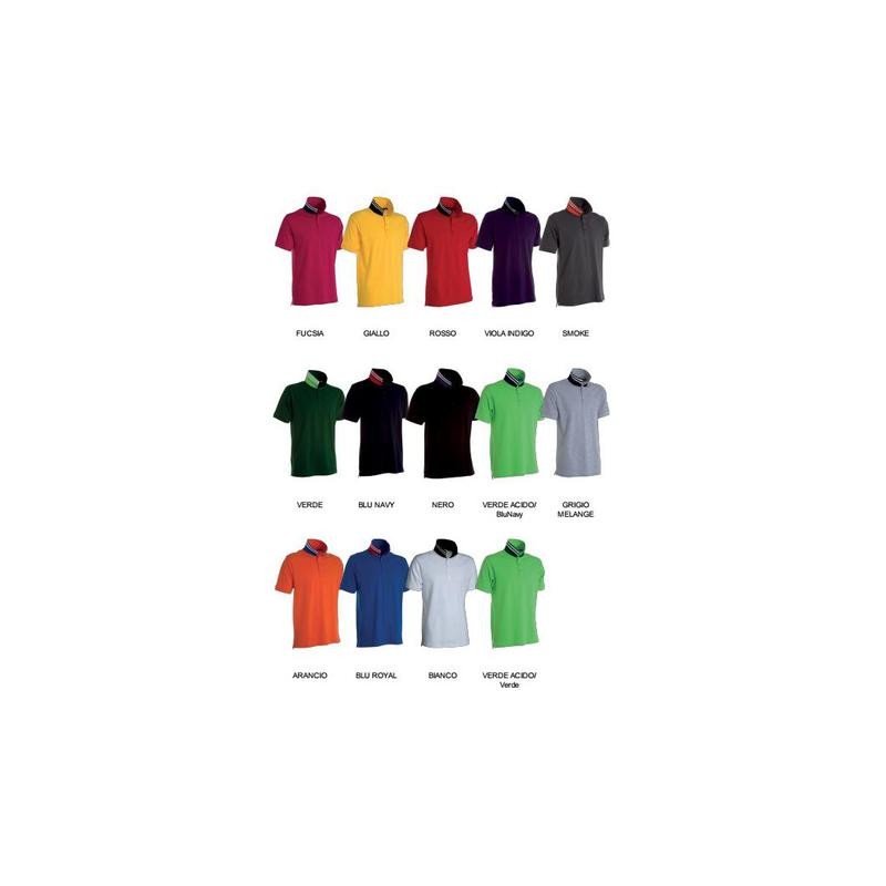 Polo REVERSE uomo manica corta a tre bottoni in tinta ad effetto perlato