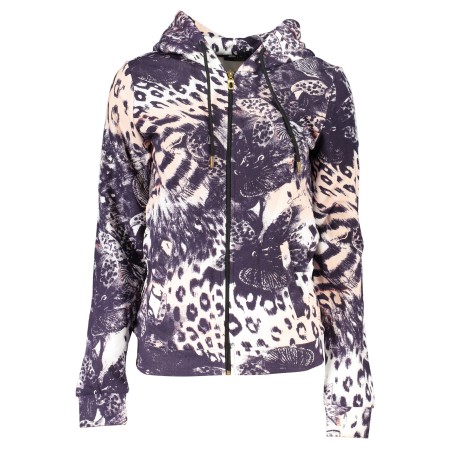 CAVALLI CLASS FELPA CON ZIP DONNA ROSA