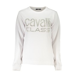 CAVALLI CLASS FELPA SENZA ZIP DONNA BIANCO