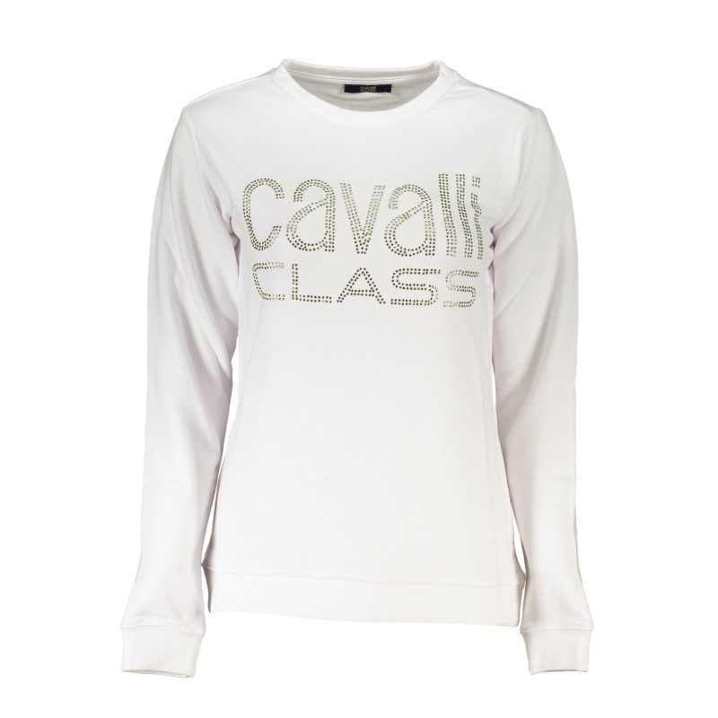 CAVALLI CLASS FELPA SENZA ZIP DONNA BIANCO