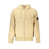 CALVIN KLEIN FELPA CON ZIP UOMO BEIGE