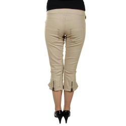 KING'S JEANS PANTALONE PESCATORA DONNA BEIGE