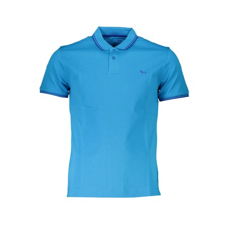 HARMONT & BLAINE POLO MANICHE CORTE UOMO AZZURRO