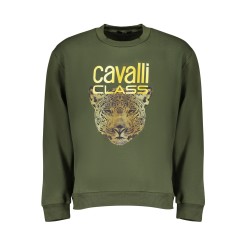 CAVALLI CLASS FELPA SENZA ZIP UOMO VERDE