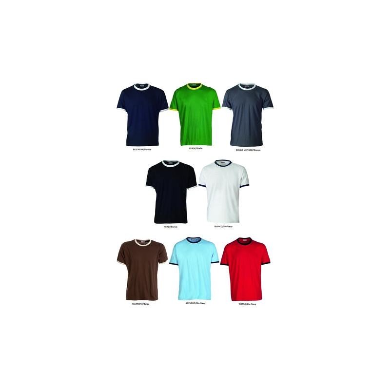 T-Shirt CONTRAST 100% cotone e girocollo e manica ion contrasto