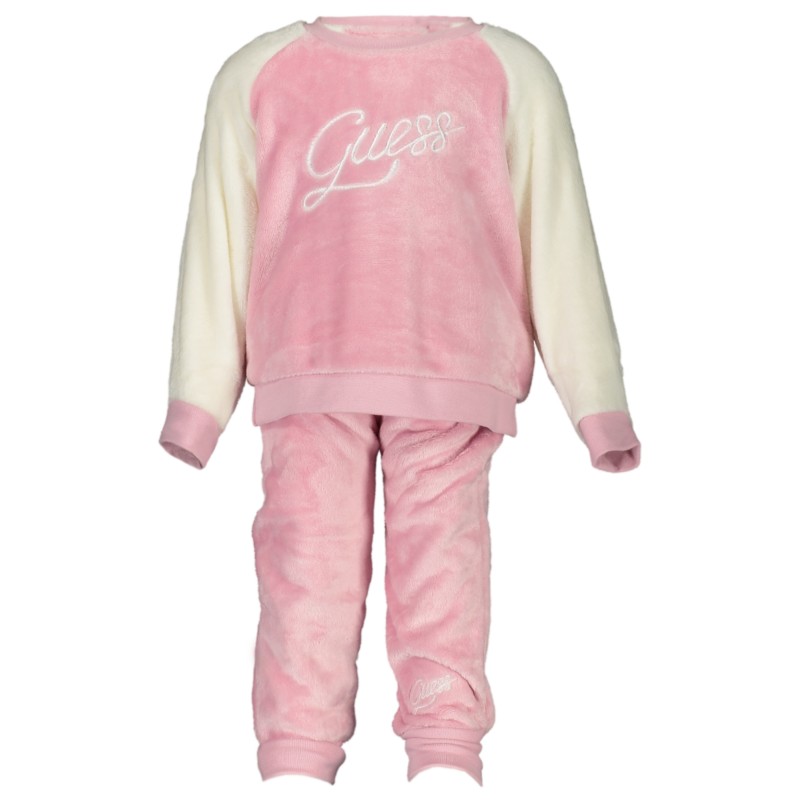 GUESS JEANS FELPA SENZA ZIP BAMBINA ROSA