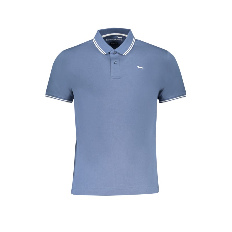 HARMONT & BLAINE POLO MANICHE CORTE UOMO BLU