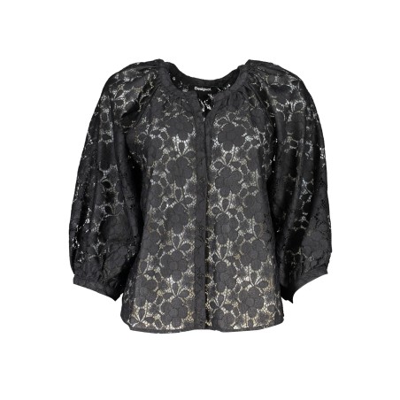 DESIGUAL CAMICIA MANICHE LUNGHE DONNA NERO