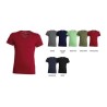 T-Shirt NIGHTHAWK manica corta collo a V basso misto spandex da 1.4 cm
