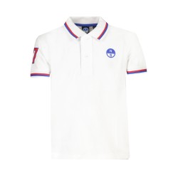 NORTH SAILS POLO MANICHE CORTE BAMBINO BIANCO