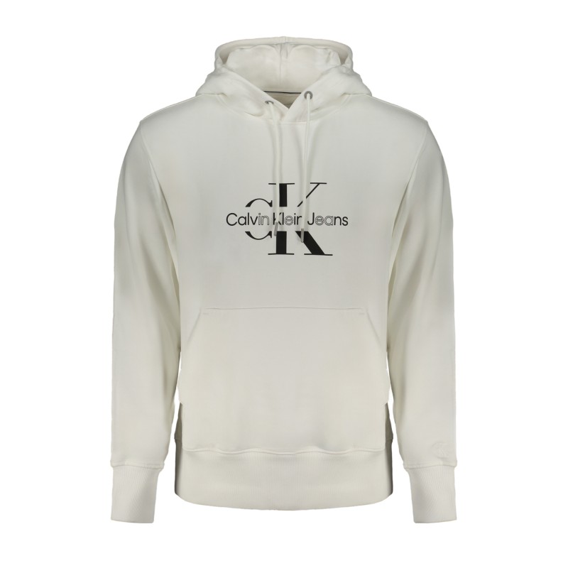 CALVIN KLEIN FELPA SENZA ZIP UOMO BIANCO