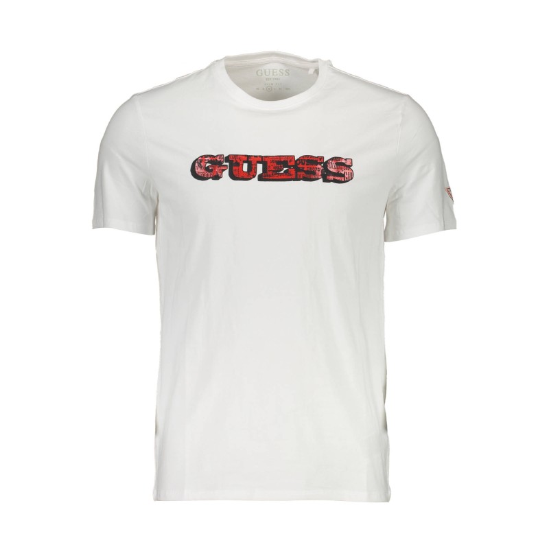 GUESS JEANS T-SHIRT MANICHE CORTE UOMO BIANCO