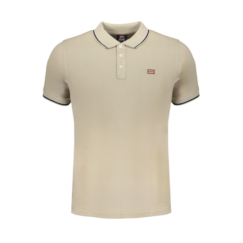 NORWAY 1963 POLO MANICHE CORTE UOMO BEIGE