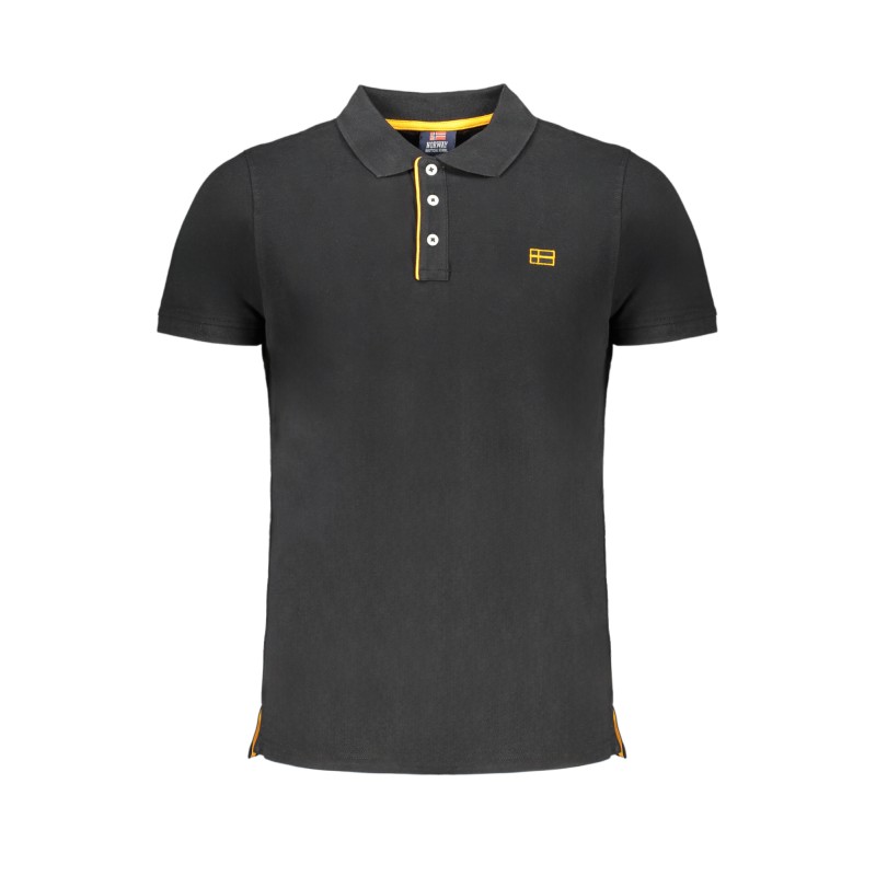 NORWAY 1963 POLO MANICHE CORTE UOMO NERO