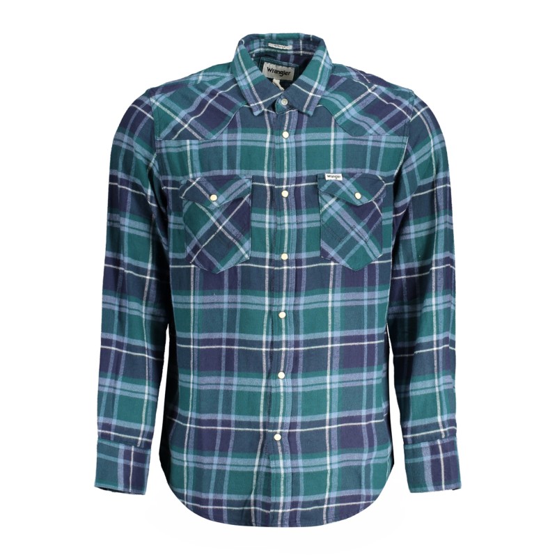 WRANGLER CAMICIA MANICHE LUNGHE UOMO VERDE