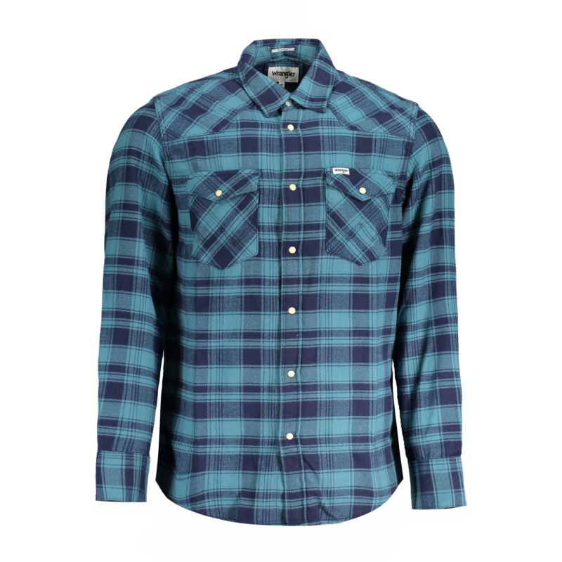 WRANGLER CAMICIA MANICHE LUNGHE UOMO BLU