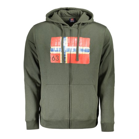 NORWAY 1963 FELPA CON ZIP UOMO VERDE