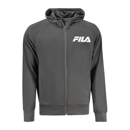 FILA FELPA CON ZIP UOMO NERO