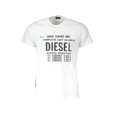 DIESEL T-SHIRT MANICHE CORTE UOMO BIANCO