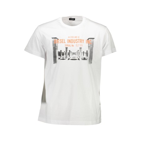 DIESEL T-SHIRT MANICHE CORTE UOMO BIANCO