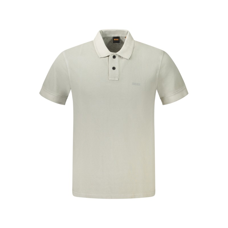 HUGO BOSS POLO MANICHE CORTE UOMO GRIGIO