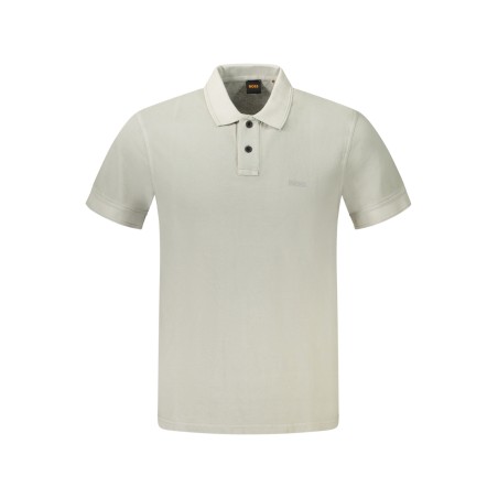 HUGO BOSS POLO MANICHE CORTE UOMO GRIGIO