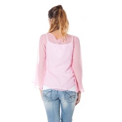 PHARD T-SHIRT MANICHE LUNGHE DONNA ROSA