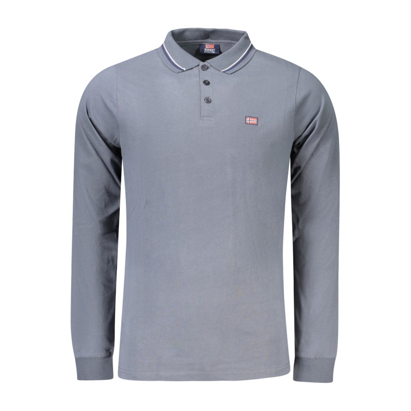 NORWAY 1963 POLO MANICHE LUNGHE UOMO GRIGIO