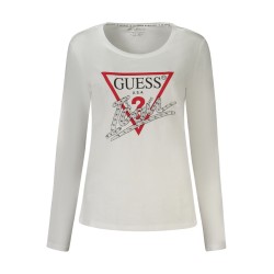 GUESS JEANS T-SHIRT MANICHE LUNGHE DONNA BIANCO