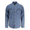 GUESS JEANS CAMICIA MANICHE LUNGHE UOMO BLU