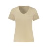 GUESS JEANS T-SHIRT MANICHE CORTE DONNA BEIGE