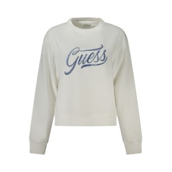 GUESS JEANS FELPA SENZA ZIP DONNA BIANCO