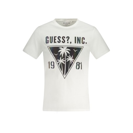 GUESS JEANS T-SHIRT MANICHE CORTE UOMO BIANCO