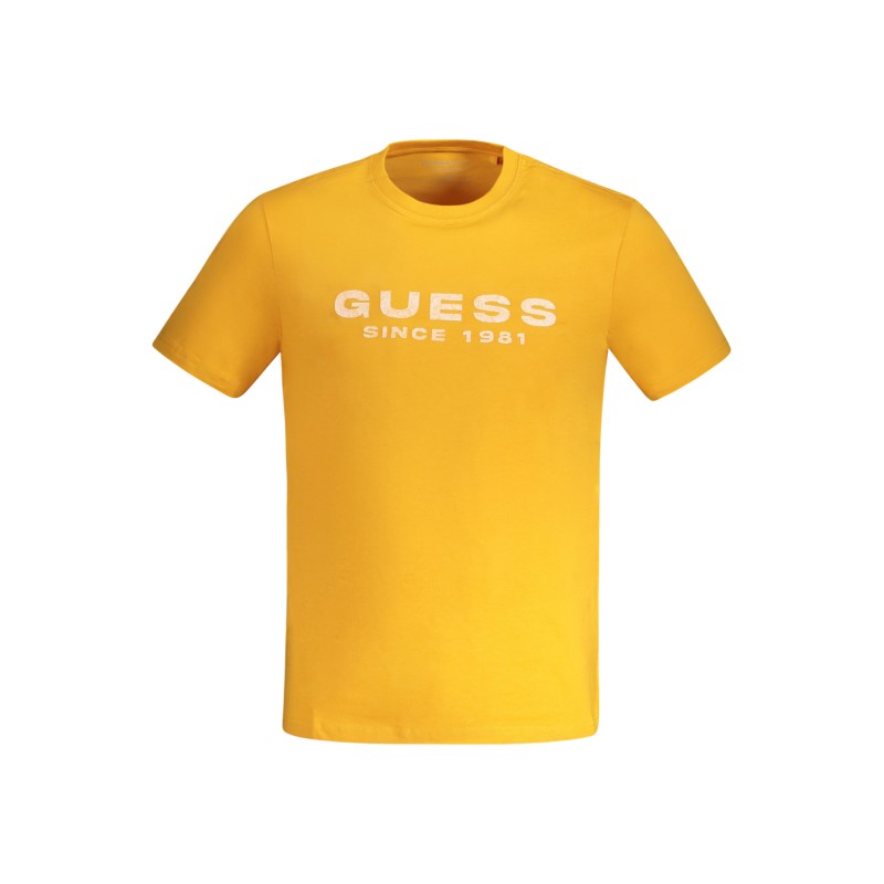 GUESS JEANS T-SHIRT MANICHE CORTE UOMO ARANCIO