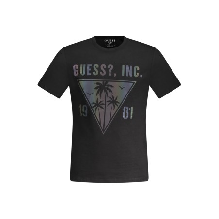 GUESS JEANS T-SHIRT MANICHE CORTE UOMO NERO