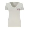 GUESS JEANS T-SHIRT MANICHE CORTE DONNA BIANCO