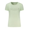 GUESS JEANS T-SHIRT MANICHE CORTE DONNA VERDE