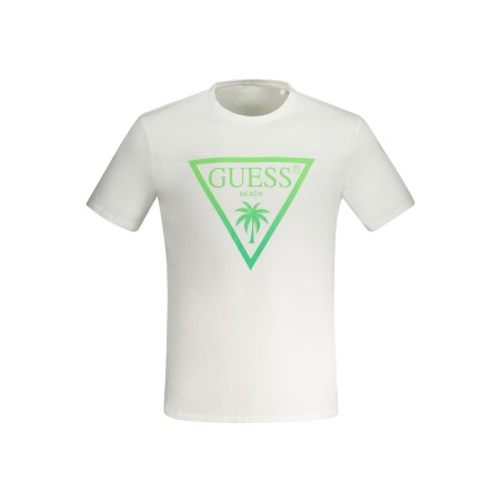 GUESS JEANS T-SHIRT MANICHE CORTE UOMO BIANCO