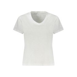 GUESS JEANS T-SHIRT MANICHE CORTE DONNA BIANCO