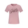 GUESS JEANS T-SHIRT MANICHE CORTE DONNA ROSA