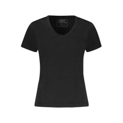 GUESS JEANS T-SHIRT MANICHE CORTE DONNA NERO