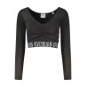 GUESS JEANS T-SHIRT MANICHE LUNGHE DONNA NERO