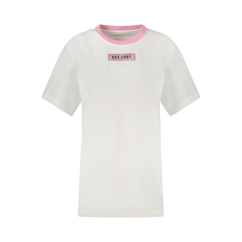 GUESS JEANS T-SHIRT MANICHE CORTE DONNA BIANCO