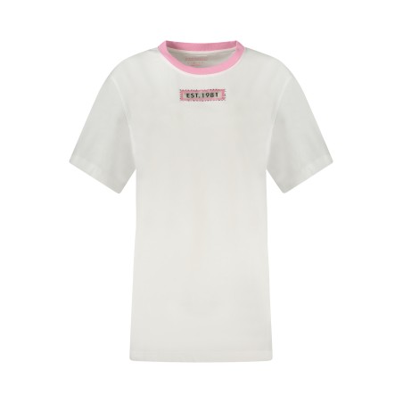 GUESS JEANS T-SHIRT MANICHE CORTE DONNA BIANCO