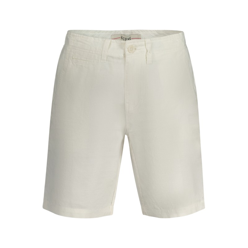 GUESS JEANS PANTALONE BERMUDA UOMO BIANCO