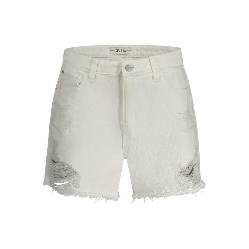 GUESS JEANS JEANS SHORT DONNA BIANCO