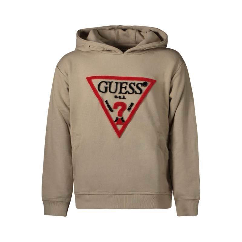 GUESS JEANS FELPA SENZA ZIP BAMBINO BEIGE