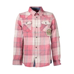 GUESS JEANS CAMICIA MANICHE LUNGHE BAMBINO ROSSO