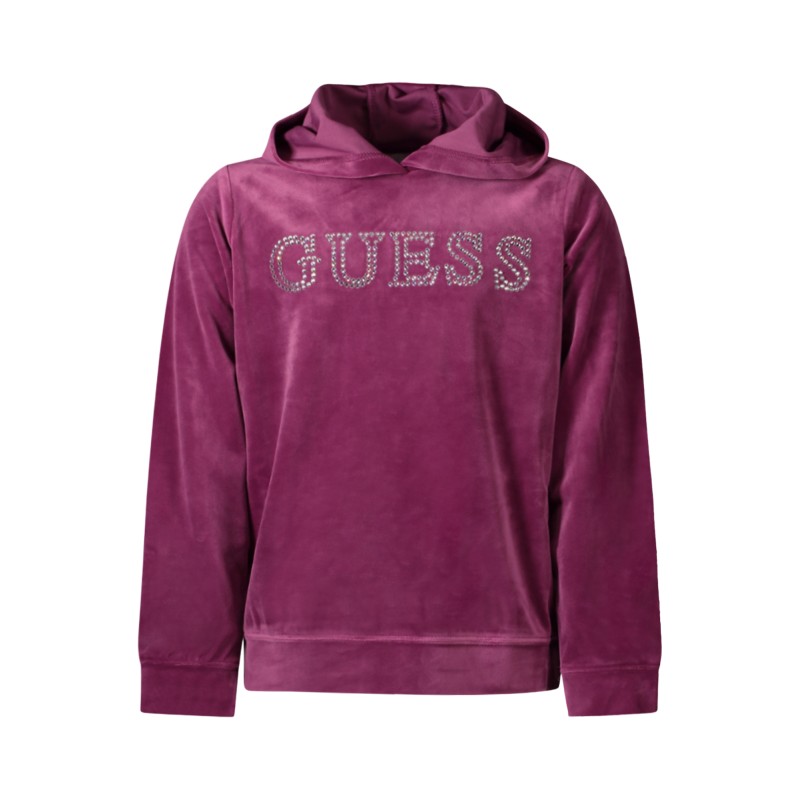 GUESS JEANS FELPA SENZA ZIP BAMBINA VIOLA