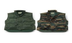Gilet in cotone imbottito con carniere